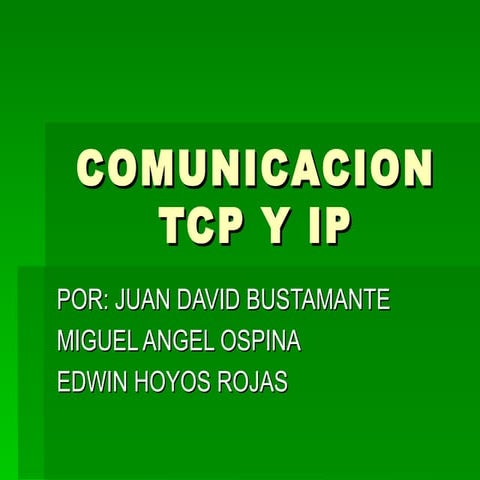 Comunicacion tcp y ip