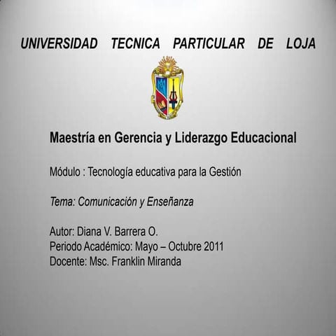 Comunicacion y enseñanza