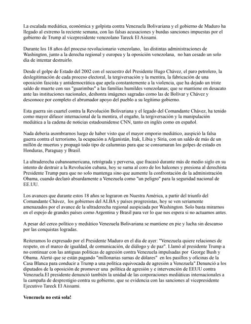 Comunicado Comité Internacional