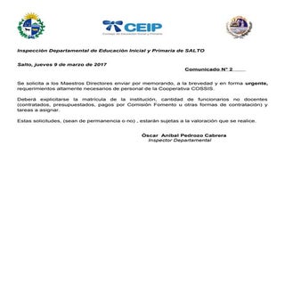 Comunicado 2 saltoinsp