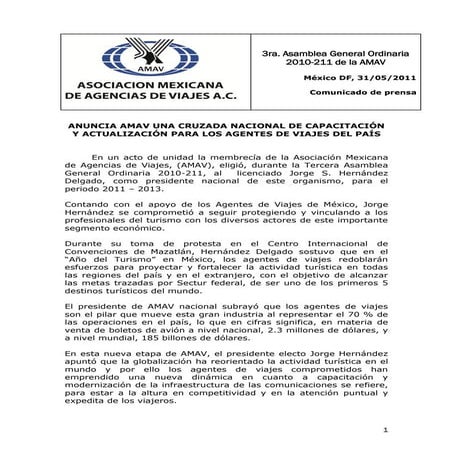 Comunicado amav 310511