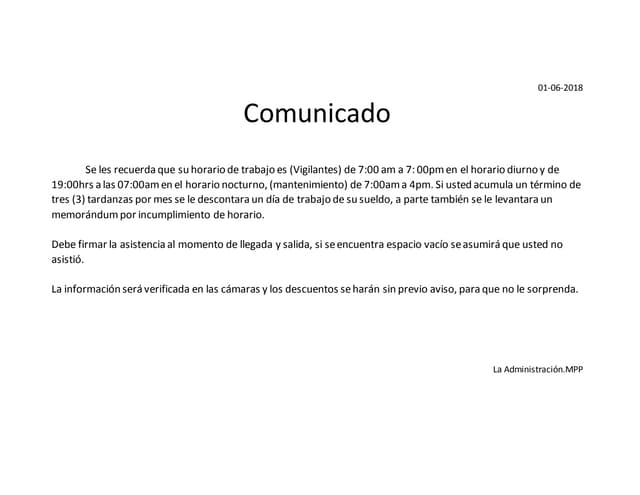 AMONESTACION POR TARDANZA