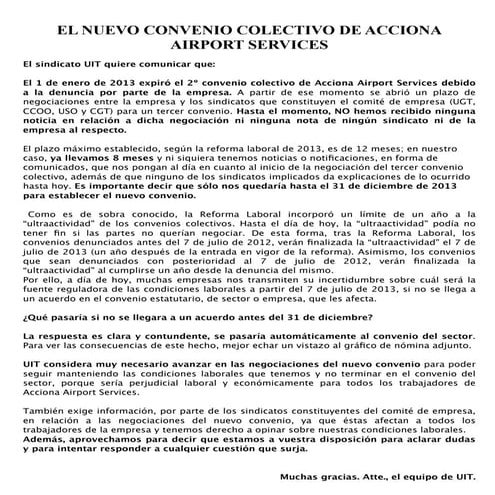 Comunicado UIT_III Convenio Colectivo de Acciona