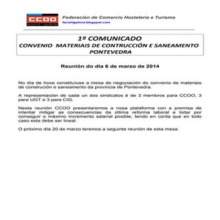 Comunicado materiais construción po...