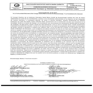 Comunicado no 01 de 2017