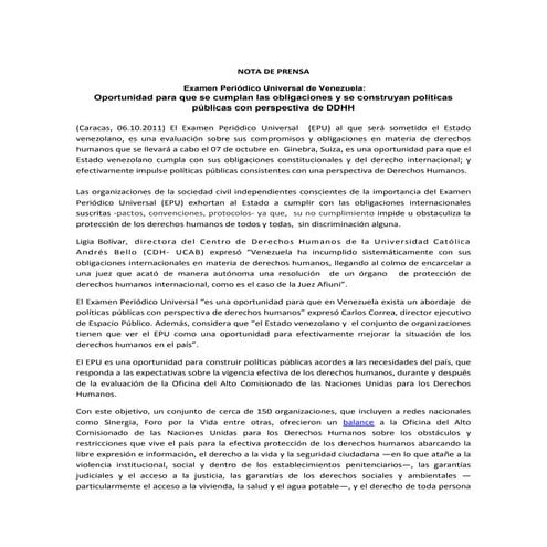 Comunicado organizaciones sociedad civil epu