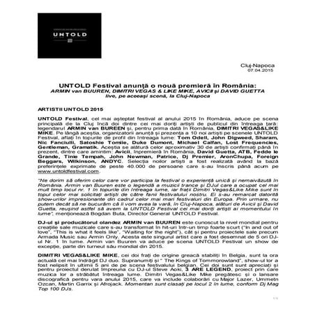 Comunica presa untold 07.04.2015