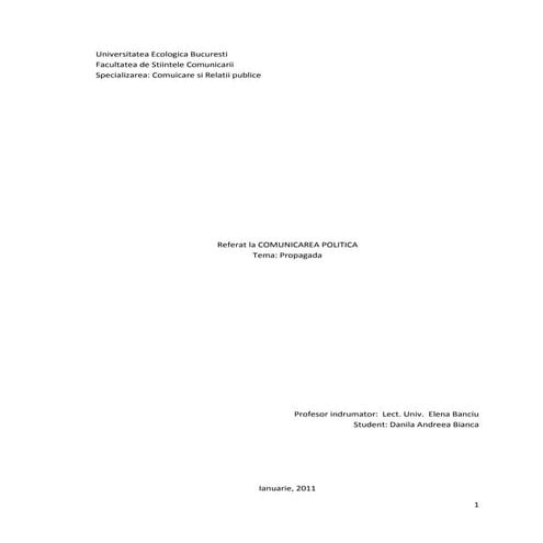 Comunicare politica propaganda