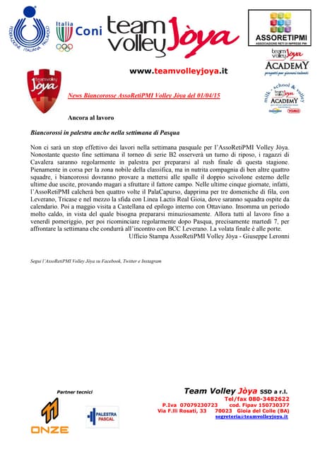 Comunicato 1apr
