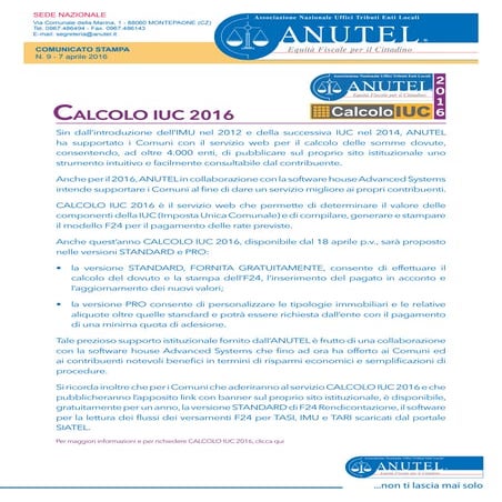 Calcolo IUC 2016