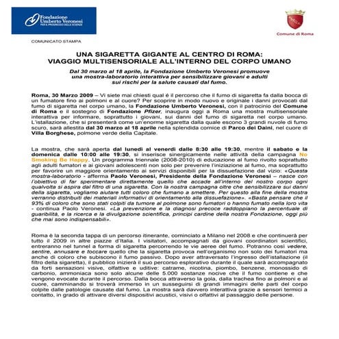Una sigaretta gigante al centro di Roma: viaggio multisensoriale all'interno ...