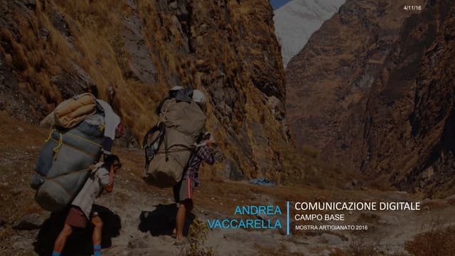 Comunicazione Digitale - Campo Base 2016 - Mostra Artigianato