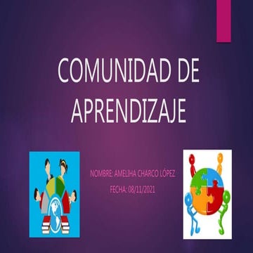 Comunidad de aprendizaje | PPTX