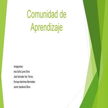 Comunidad de aprendizaje final | PPTX