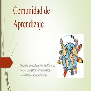 Comunidad de aprendizaje final | PPTX