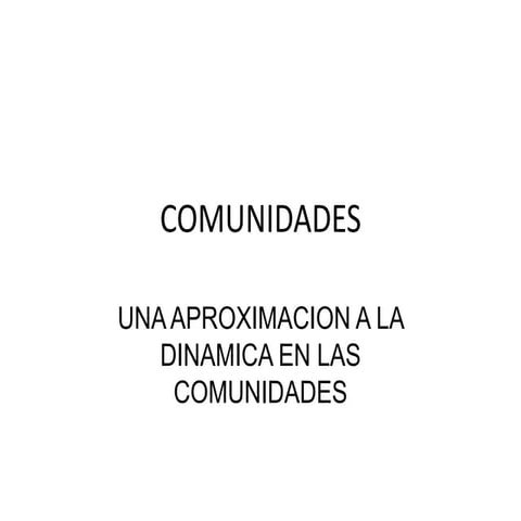 Comunidades
