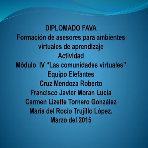 MODULO 4. Comunidades de aprendizaje | PPTX