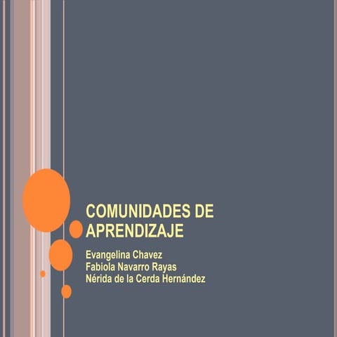 Comunidades de aprendizaje | PPTX