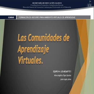 una comunidad virtual de aprendizaje | PPTX