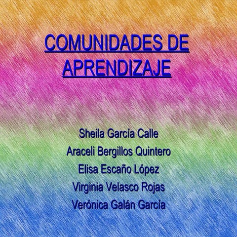 Comunidades de Aprendizaje | PPTX