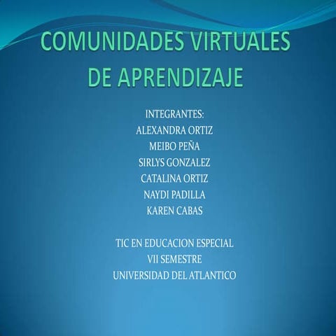 Comunidades virtuales de aprendizaje