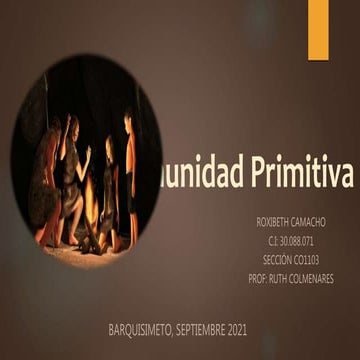 Comunidad primitiva unidad i
