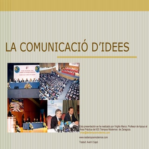 La comunicació d'idees