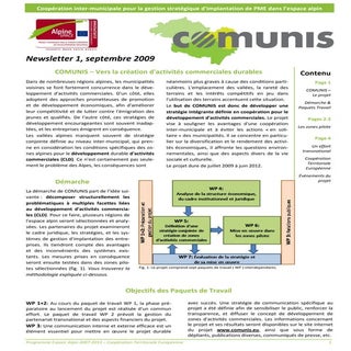 Comunis newsletter 1 Francais