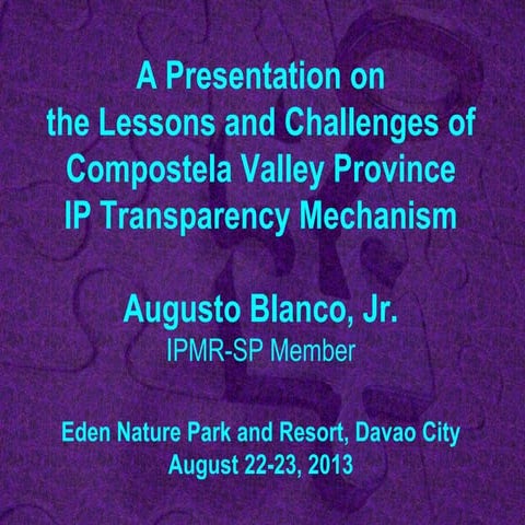 Comval BK: Indigenous People Transparency Mechanism