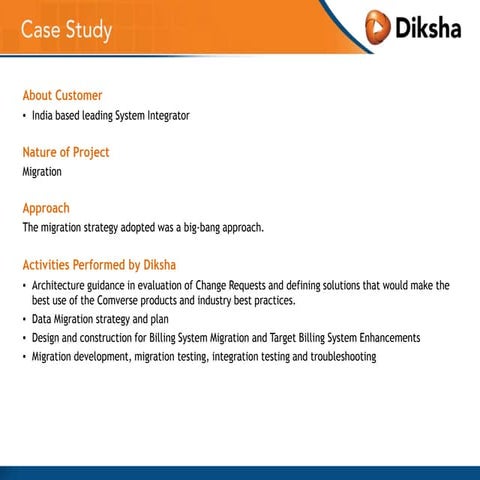 Diksha BSS Case Study