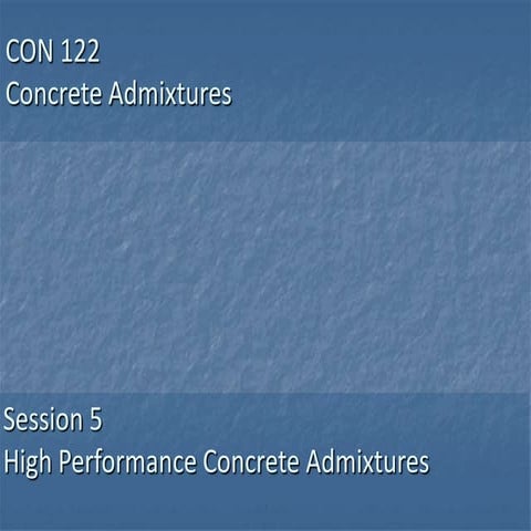 BT 1: Concrete and Admixtures | PDF