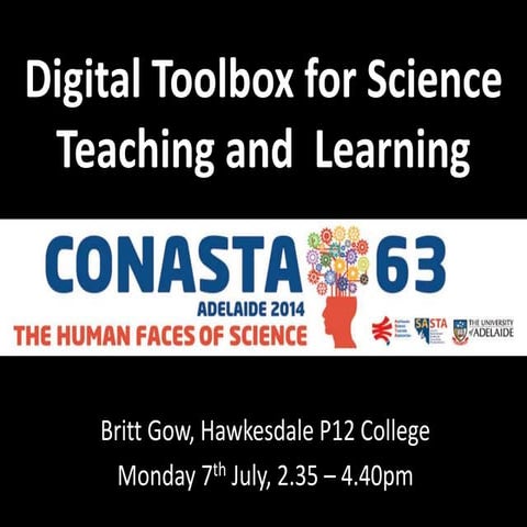 CONASTA63 - Digital Toolbox for Science Teaching and Learning