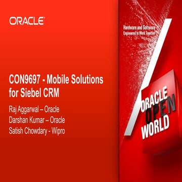 Siebel Mobile Solutions Overview