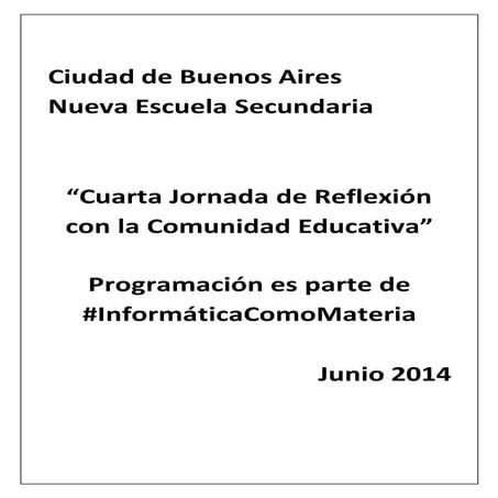 NES-CABA - Programación es #InformáticaComoMateria