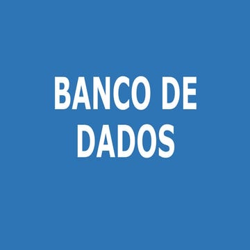 Conceitos de Banco de dados e SGBD