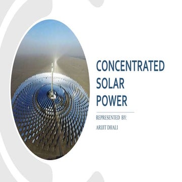 Concentrated Solar Power