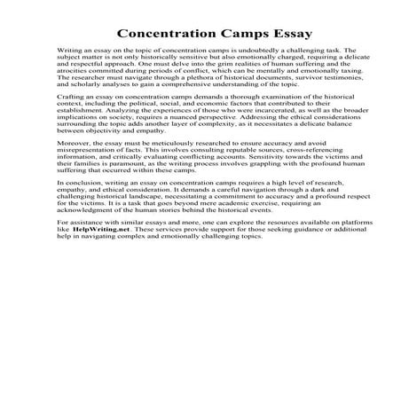Concentration Camps Essay