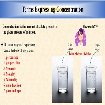 Concentration terms chemistry class 12 note