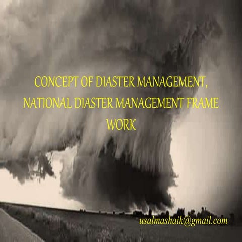 Concepts of disaster management