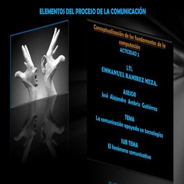 elementos del proceso de la comunicaaciòn