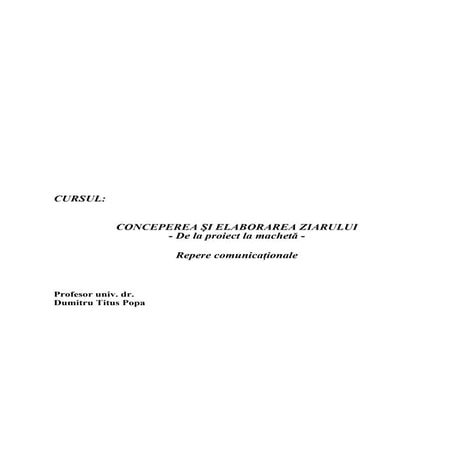 Conceperea si-elaborarea-ziarului | PDF
