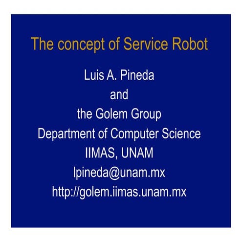 Concept of service robots
