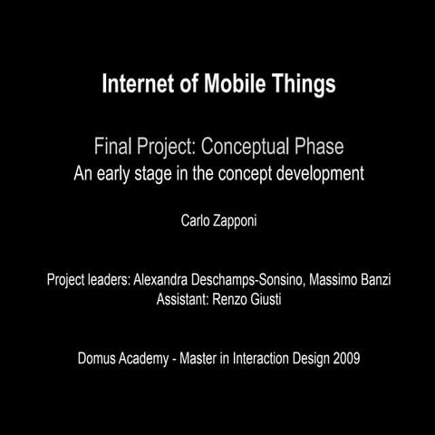 Early stage in concept development