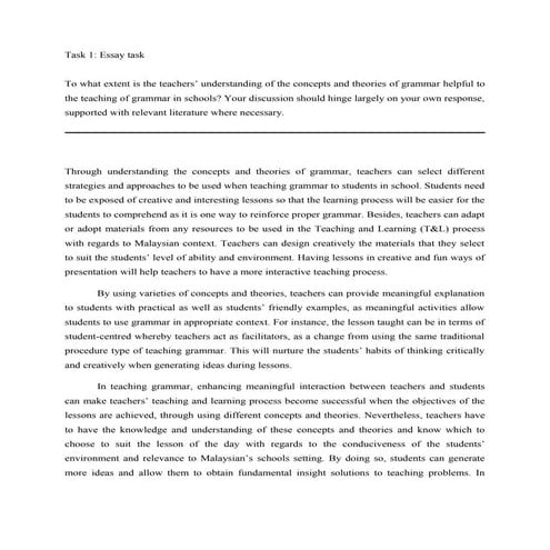 Concept and theories of grammar