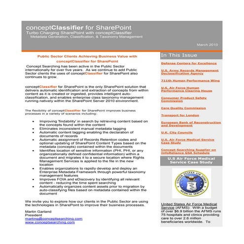 ConceptClassifier for SharePoint Turbo Charging the Public Sector