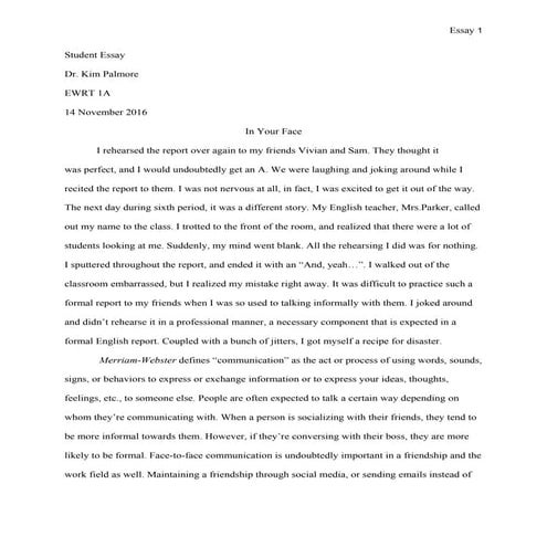 Concept essay student example