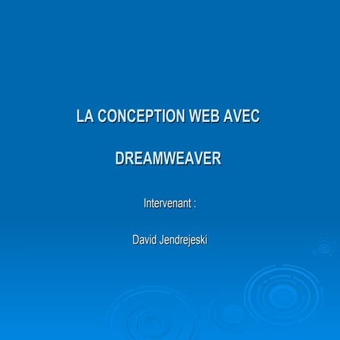 Conception Web Avec Dreamweaver