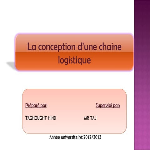 Conception d'une chaine logistique