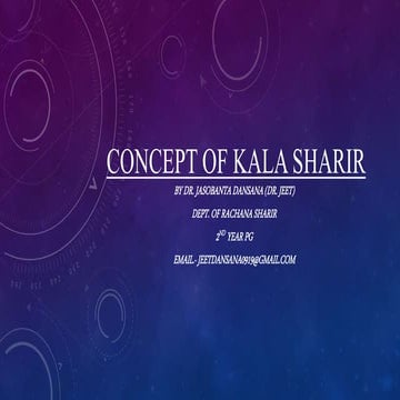 Concept kala sharir by dr. jeet