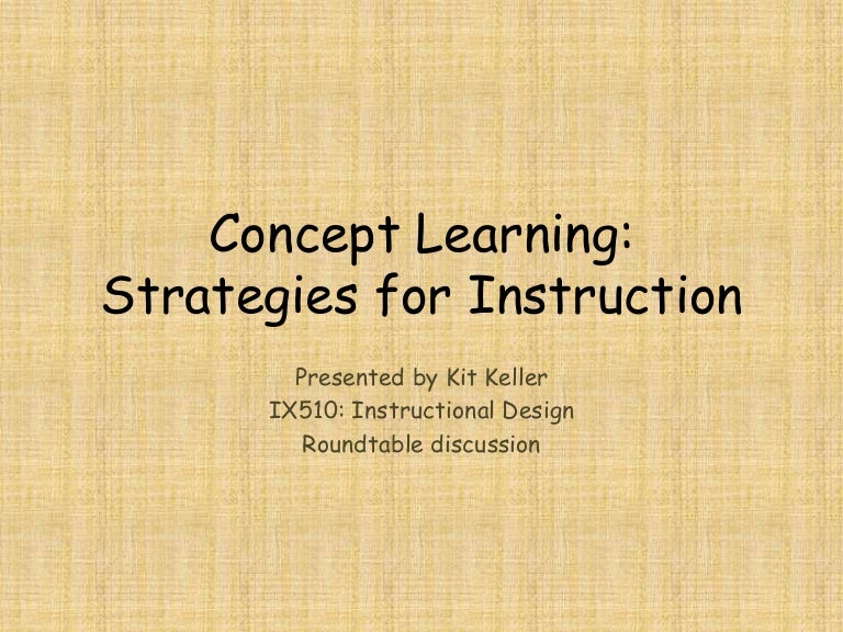 Concept learning presentation: overview